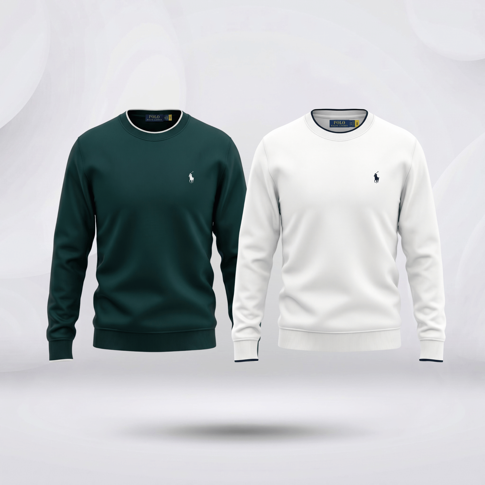 Export Quality Premium Sweatshirt Combo - (Green + White)