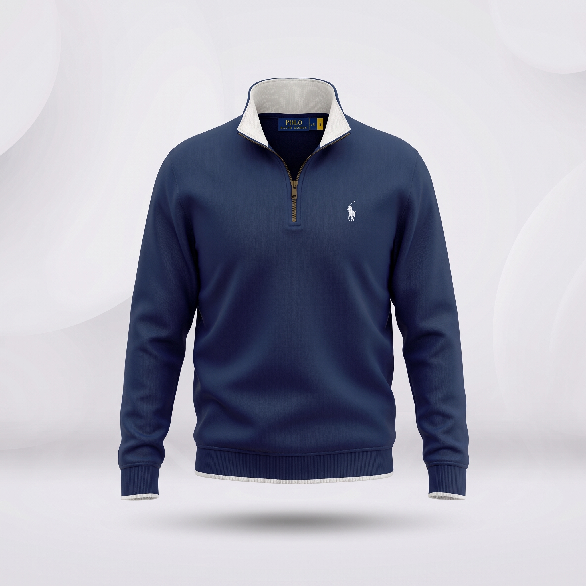 Export Quality Men’s Premium Half-Zip Sweatshirt - Navy Blue