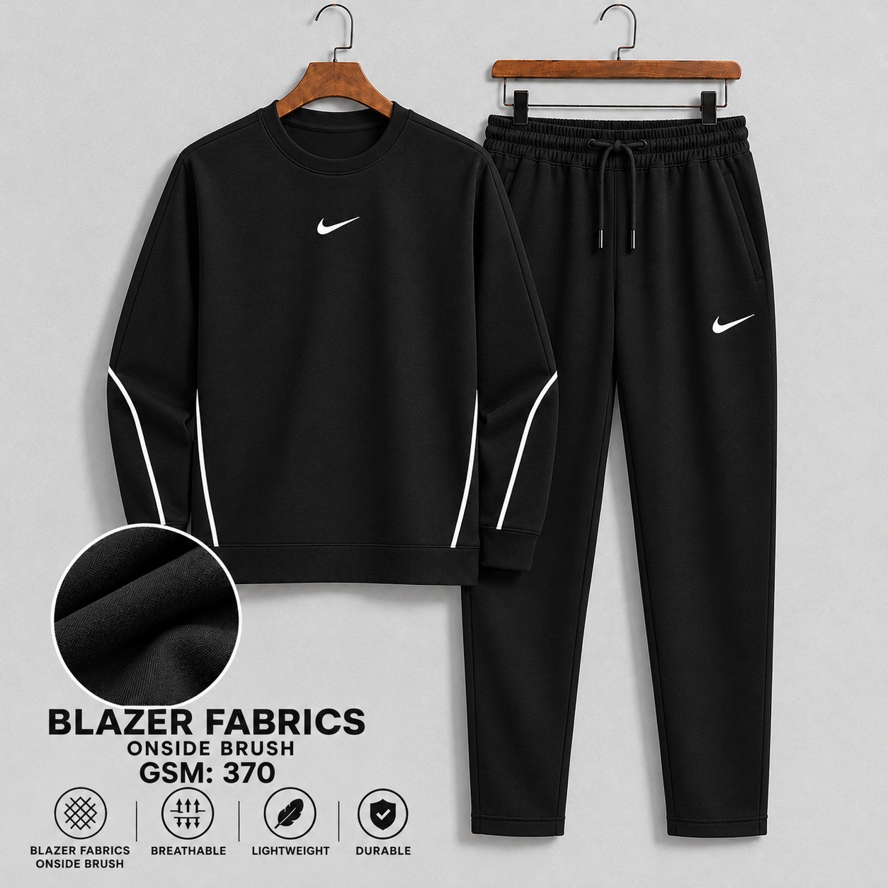 Sweatshirt & Trouser Set - Black
